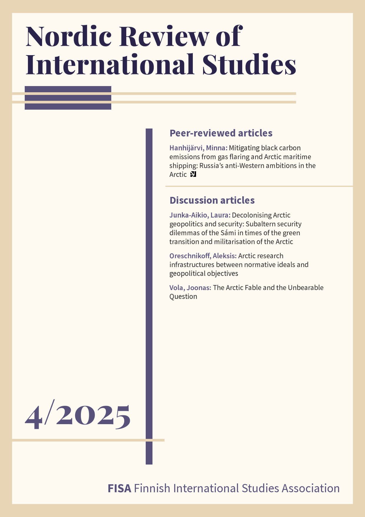 View No. 4 (2025): Special Issue on the Politics of the Arctic